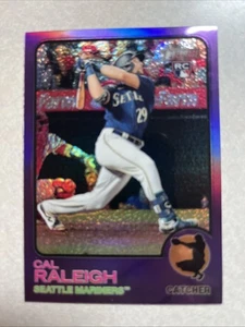 Cal Raleigh 2022 Topps Heritage SP Purple Refractor Parallel RC #367 Mariners ⚾️ - Picture 1 of 2