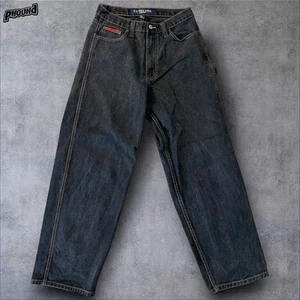 Vtg US Polo Assn Carpenter Jeans Measure 28x30 Black Baggy Grunge Skater Y2K - Picture 1 of 14