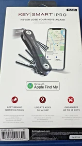 KeySmart iPro Keyring Tracker & Key Holder Organiser Black - iOS only - Picture 1 of 4