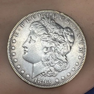 Dollaro argento 1893 Morgan grado tu - Foto 1 di 2