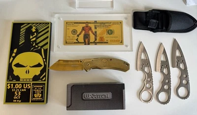 Punisher Small Collection Folding Knife, 3D Print Corner Box - Image 1 of 4