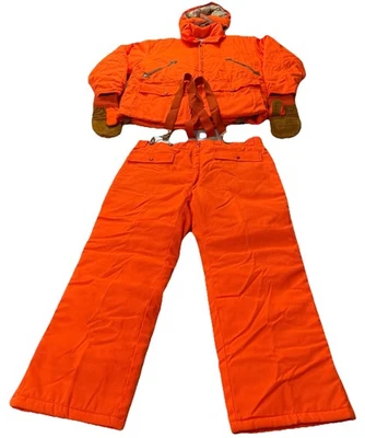 Vintage New Woolrich Hunting Jacket/pants/gloves Mens L Blaze Orange Goose Down - Image 1 of 4