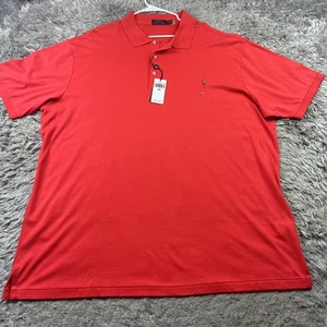 Polo Ralph Lauren Polo Shirt Men's 3XB RED Short Sleeve Flesh Pony - Picture 1 of 10