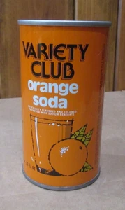 Clean Variety Club Orange 12oz Steel Soda Can, Ft. Wayne, Indiana - Picture 1 of 6