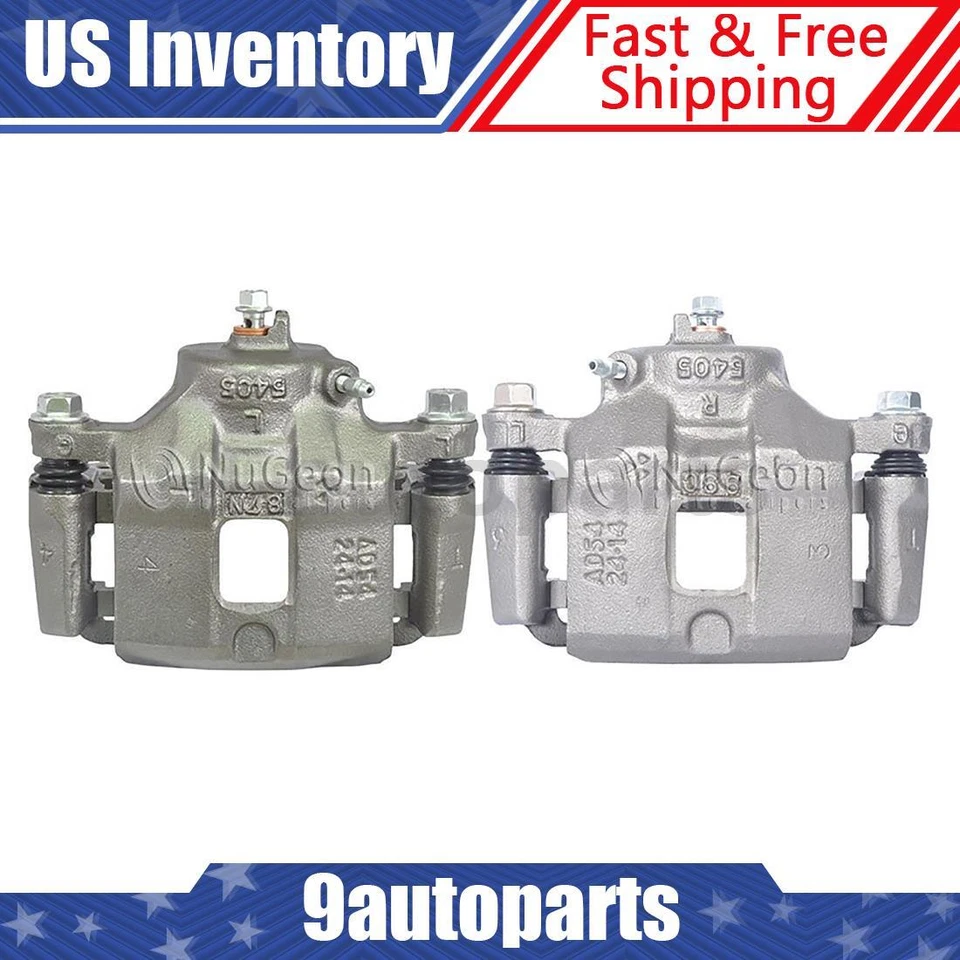 Par de pinzas de freno de disco delanteras con soporte para Mitsubishi Mirage 1998-2002 Foto 1 de 4