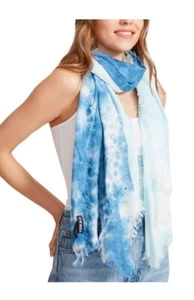 NEW Steve Madden Two Tone Tie Dyed Scarf Blue, One Size - Picture 1 of 4
