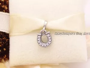 NEW Pandora Me Good Luck Horseshoe Clear Charm 798379CZ Retired Authentic - Picture 1 of 3