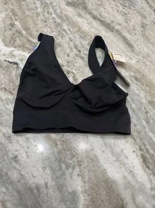 girls size medium spandex sports bra black comfort flex fit brand new with tags - Picture 1 of 4