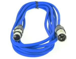 5 m cable de micrófono PACCS azul simétrico XLR to XLR, 3 polos cable DMX OFC - Imagen 1 de 6