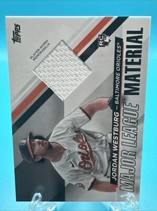 JORDAN WESTBURG 2024 TOPPS UPDATE MAJOR LEAGUE MATERIAL JERSEY PATCH RC MLMU-JW - Picture 1 of 2
