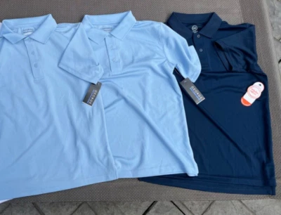 LOTE de 3 Camisas Polo Uniformes Niños WONDER NATION GEORGE PERFORMANCE Azul 10-12 Foto 1 de 4