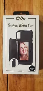 Case-Mate Compact Mirror Wallet Case for Apple iPhone X/XS - Black - Picture 1 of 5
