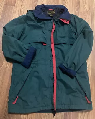 Vintage Eddie Bauer Jacket Mens Large Hooded Raincoat Hiking Shell Y2K 90s - Image 1 of 4
