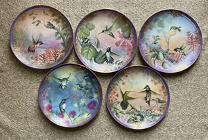 Juego de 5 platos de colibrí de 8"" de Larry K. Martin de Nature's Little Treasures - Imagen 1 de 17