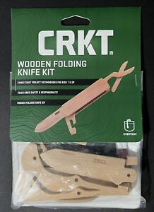 CRKT Wooden Folding Knife Kit 3" Wood Blade Wood Handle Unfinished Discontinued
