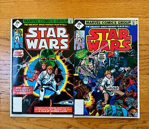STAR WARS comics #1 #2 Marvel (1977) Diamond Variant reprints 35 cents - Picture 1 of 4