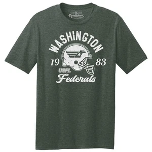 Washington Federals 1983 USFL Football TRI-BLEND Tee Shirt  - Picture 1 of 5