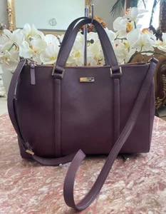 Kate Spade Loden Newbury Lane Large Merlot Saffiano Leather Satchel EUC! $355 - Picture 1 of 10
