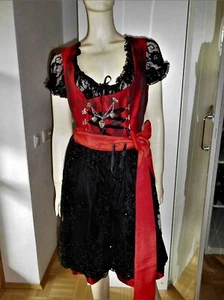 HALALI by ASTRID SÖLL Couture Dirndl 2tlg rot schwarz Gr. 42 Original NEU Etiket - Bild 1 von 12