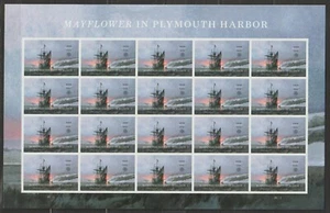 U.S. Stamps Sheet Pane of 20 Mayflower Ship in Harbor Scott # 5524 - Picture 1 of 2