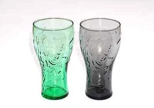 COCA COLA COKE MCDONALDS SPLASH 2 x VASOS HIGHBALLS VASOS VERDE Y NEGRO - Imagen 1 de 14