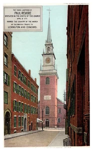 Signal Lantern Paul Revere Old North Church Boston Massachusetts Postcard - Picture 1 of 2