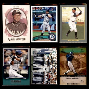 Ichiro Suzuki Lot 6 Baseball Cards Miami Marlins Seattle Mariners - Picture 1 of 8