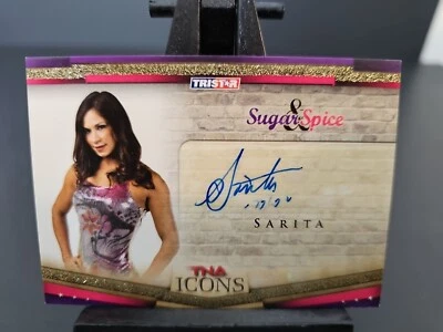 TNA Sarita 2010 Icons GOLD Authentic Autograph Card SN 50 of 50 - Image 1 of 3