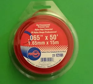.065 LÍNEA DE CORTE RECORTADORA DE CUERDAS .065 LÍNEA REDONDA ROJA HECHA EN EE. UU. 50 PIES - Imagen 1 de 2