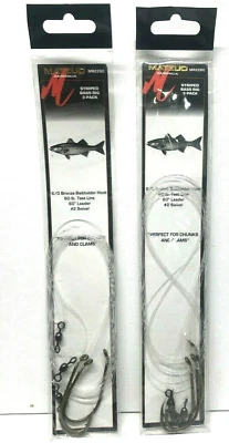 Lote de 2 plataformas de bajo a rayas MATZUO America paquete de 3 ganchos para bailarines de bronce 6/0 MR2260 Foto 1 de 4