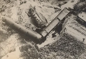 Canada Railway Accident Disaster Train Torrent Old Photo 1938 - Picture 1 of 3