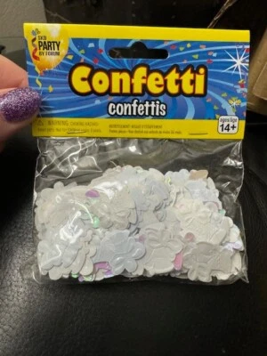 SKD Party By Forum White/Iridescent Wedding Bells Confetti 0.5oz. Party Supply - Image 1 of 2