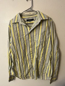 French Connection Men's Stripe Button-Up Long Sleeve Multi Color Sz XL - Picture 1 of 5