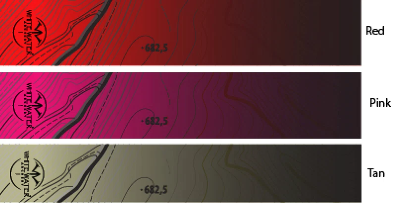 White Water Archery Alt Topo Map Fade Colors Arrow Wraps 15 pc Choose Group 1