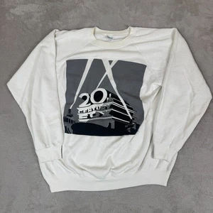 VTG 20th Century Fox Disney Sweatshirt Mens XL White Preowned Fleece Pullover - Picture 1 of 7