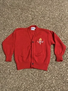 Boys Cardigan Sweater Size Small Fast Friends Red Clothes - Picture 1 of 2