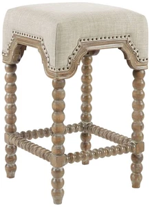 Christine 25 3/4" Reclaimed Gray Smooth Wood Counter Stool - Picture 1 of 1