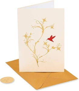 PAPYRUS All occasions Blank Card ( red hummingbird) - Picture 1 of 4
