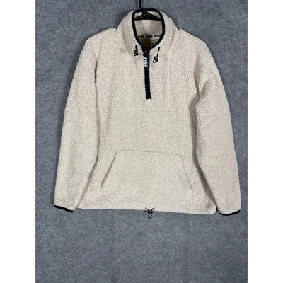 Pullover Victoria's Secret ROSA Sherpa Polar Media Cremallera Crema Tostado Beige Talla M Foto 1 de 4