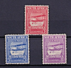 South Africa Air Post 1925 SG 26-28 - Mint Hinged (Cat £25+) - Picture 1 of 2