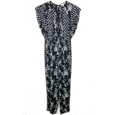 Mono de mujer Rebecca Taylor mezcla de seda estampado cachemir manga acampanada talla 6 Foto 1 de 4