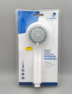 Croydex Blanco Amalfi 3 Funciones Cabezal de Ducha Auricular - Hasta 3 disponibles - Imagen 1 de 2