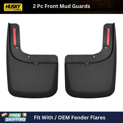 Husky Front Mud Flaps Splash Guards for 2017-2022 Ford F-250 & F-350 Super Duty - Image 1 of 4