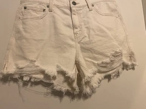 Pantaloncini jeans donna Aerie Daydream Offwhite denim taglia small S/P invecchiati nuovi senza etichette - Foto 1 di 4