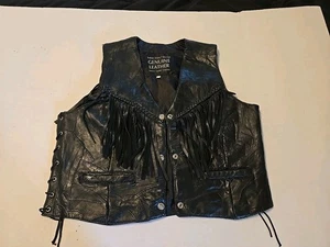 Italian Stone Design Echtleder Weste Navarra Leather Co L schwarz Motorrad  - Bild 1 von 20