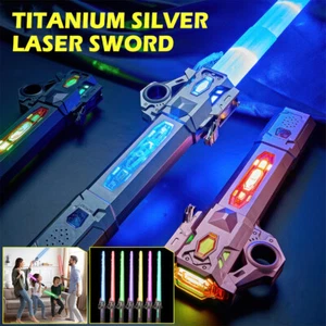 Retractable Light Sabers LED Lightsaber Toys For Christmas Halloween Kid Cosplay - Picture 1 of 18