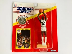 Tarjeta y moneda figura Kenner de los Spurs de la NBA de David Robinson 1991 alineación inicial*NUEVO* - Imagen 1 de 4