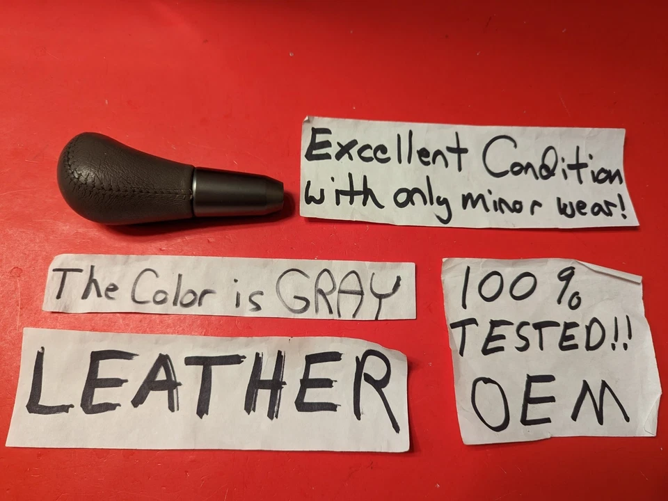 ✅OE 2002-2004 Infiniti I35 Shift Knob Handle Shifter AUTOMATIC GRAY LEATHER NICE - Image 1 of 4