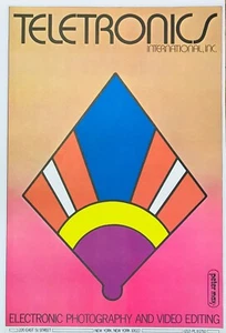 PETER MAX ""TELETRONICS"" ORIGINAL VINTAGE LITHOGRAPHIE AUF PAPIER - Bild 1 von 1