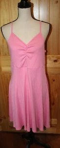 Forever 21+ Women's Pink Spaghetti Strap A-Line Sundress Ribbed Plus Size 1X - Picture 1 of 3